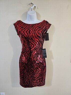 Guess Zebra Sequin Mini Dress - Size 0